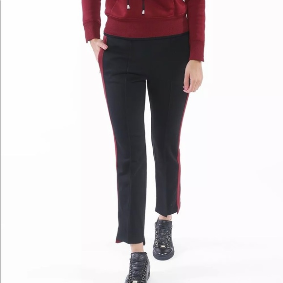 Helmut Lang Technical Track Black Pants Trousers Side Red Stripe Large $445 EUC - Picture 4 of 15